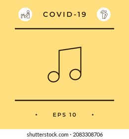 Music symbol icon, elements for your design