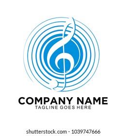Music symbol, icon and logo with simple design
