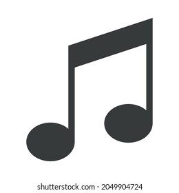 music symbol icon on white background