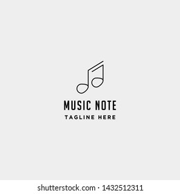 music symbol logo vector element simple icon line isolated