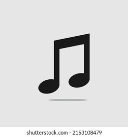 Music symbol, Melody song symbol icon vector isolated on white.