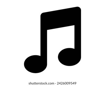 Music symbol silhouette vector art white background