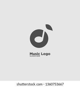 Music symbol simple logo template, vector illustration icon element - Vector