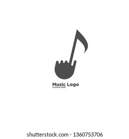 Music symbol simple logo template, vector illustration icon element - Vector