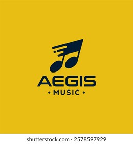 music symbol and technologie logo design