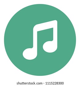 music symbol vector flat icon