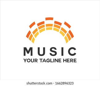 símbolo de música, tono de logotipo vectorial