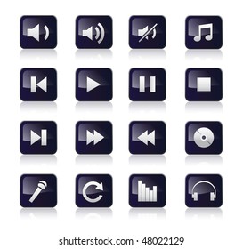 Music symbols and icons vector icon set