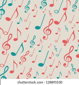 Music symbols over white background vector illustration