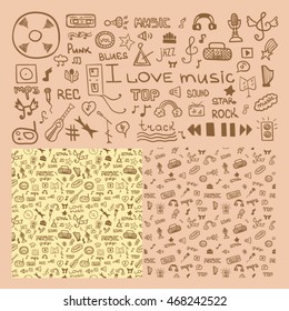 Music symbols, pattern