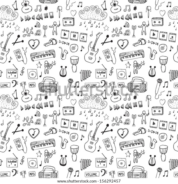 Music symbols. Seamless\
pattern
