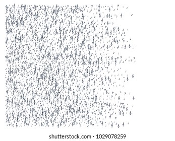 Music Symbols Vector Confetti Falling Down.