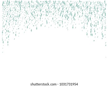 Music Symbols Vector Confetti Flying, Falling. Falling Notes, Party, Festival Poster Pattern. Abstract Dynamic  Decorative Border. Light Music Symbols Confetti Chaos