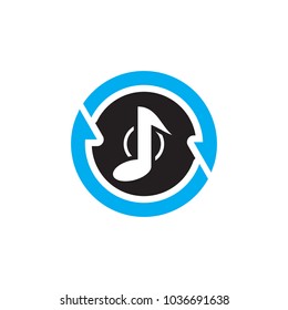 Music Sync Logo Icon Design