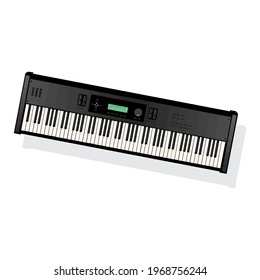 Music Synthesizer. Realistic Style Electronic Piano. Vector in EPS10