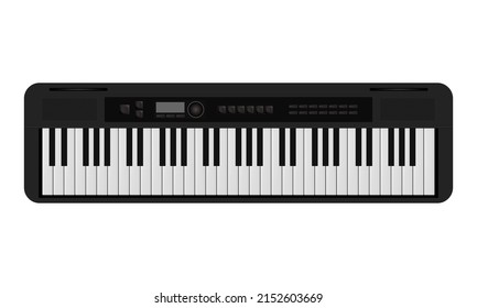 Music synthesizer in realistic style Vector illustration.