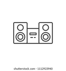 Music system line icon.