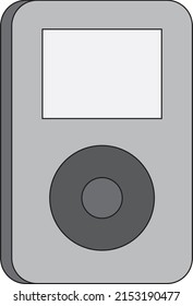 Musiksystem, Vektorgrafik, der Musikplayer einer Icon-Illustration