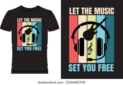 Música Diseño de camisetas, La vida es una música, Vibras de música