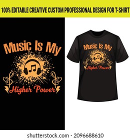Music t shirt design. Men and women music festival, music icon and typography t-shirt design.