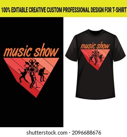 Music t shirt design. Men and women music festival, music icon and typography t-shirt design.