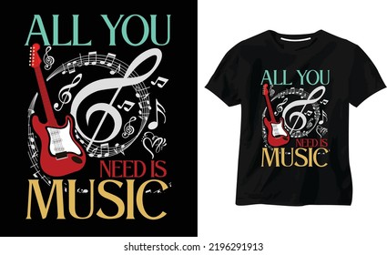 Music t Shirt Design Vector