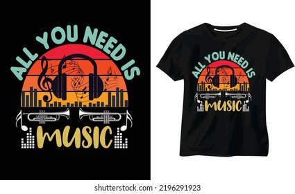 Music t Shirt Design Vector