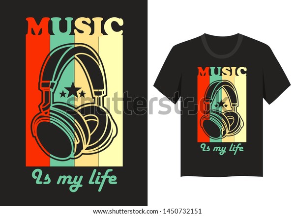 Music T Shirt Design Vintage Style Stock Vector (Royalty Free) 1450732151