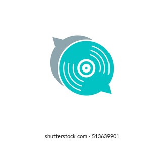 Music Talk Logo Design Template Element