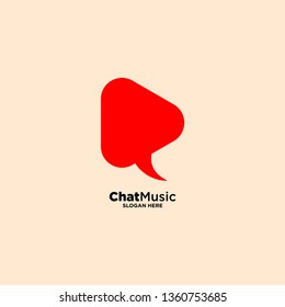 Music talk simple logo template, vector illustration icon element - Vector
