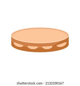 music tambourine design over white