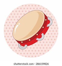music Tambourine theme elements vector,eps
