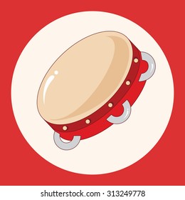 music Tambourine theme elements vector,eps