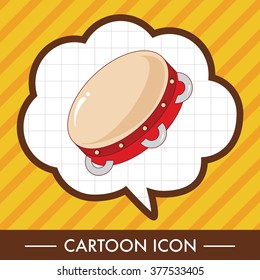music Tambourine theme elements vector,eps