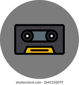 Music Tape Colorful Icon Style