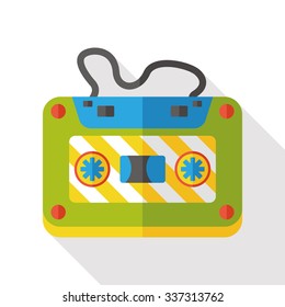 music tape flat icon