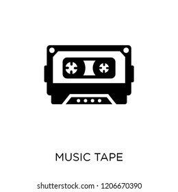Music tape icon. Music tape symbol design from Entertainment collection.