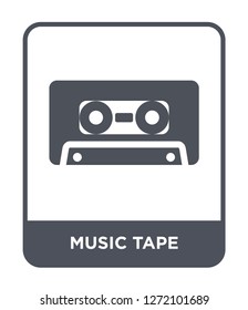 music tape icon vector on white background, music tape trendy filled icons from Entertainment and arcade collection, music tape simple element illustration