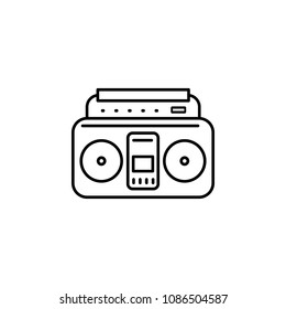 music tape recorder icon. Element of media and news for mobile concept and web apps. Detailed music tape recorder icon can be used for web and mobile. Premium icon on white background