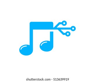 Music Tech Logo Design Template Element