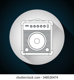 Music technology equipment graphic design, vector illustration