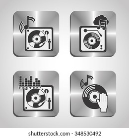 Music technology equipment graphic design, vector illustration