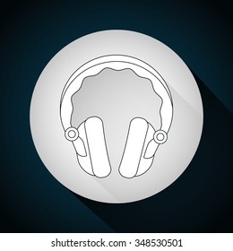 Music technology equipment graphic design, vector illustration