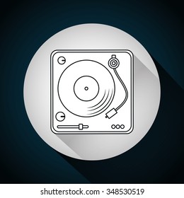 Music technology equipment graphic design, vector illustration