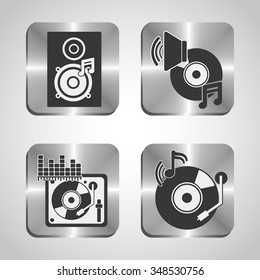 Music technology equipment graphic design, vector illustration