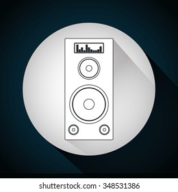 Music technology equipment graphic design, vector illustration