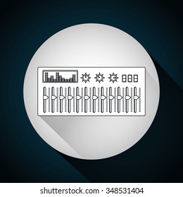 Music technology equipment graphic design, vector illustration