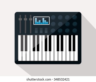 Music technology equipment graphic design, vector illustration eps10