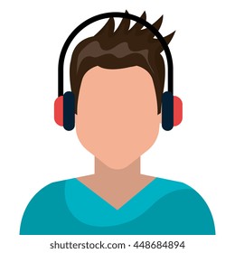 Music and technology theme design, isolated icon vector illustration.
