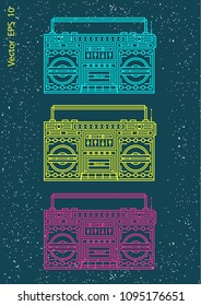 Music technology.Retro audio set